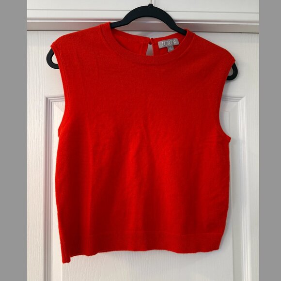 NWT J. Crew Featherweight Cashmere-blend Cropped Sweater Shell (Small) - Picture 4 of 6